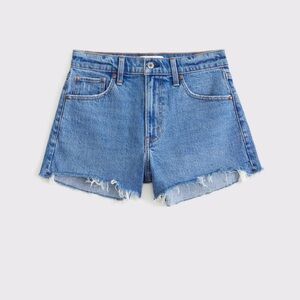 Abercrombie & Fitch Blue Jean Shorts - High Rise 90s Cutoff Short